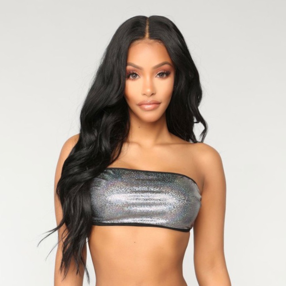 Holographic Fashion Nova Bikini Top